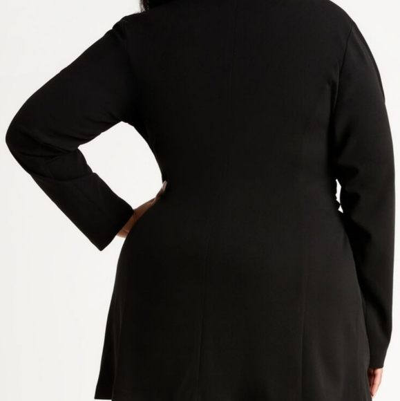 New Ashley Stewart Crepe Knit Faux Wrap Jacket Blazer - Picture 8 of 11